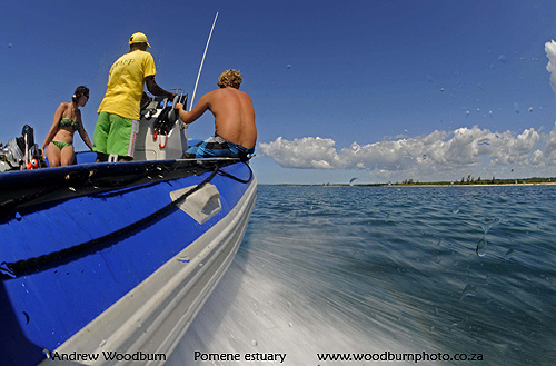 Dive boat at Pomene Mozambique c A Woodburn